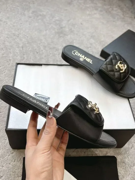 Chanel Black Slippers - Picture 2 of 3